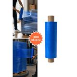 El Tipi Mavi Streç Film Mobilya Eşya Koli Palet Paket Taşıma Sarma Koruma 40 Cm X 300 M 18 Mikron