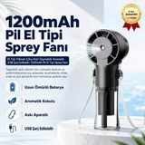 El Tipi Sisleme Fanı Türbin Yüksek Hızlı Çıkış Taşınabilir Aromatik Abs Usb Şarj Edilebilir 1200Mah Pil El Tipi Sprey Fanı