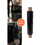 El Tipi Siyah Streç Film Mobilya Eşya Koli Palet Paket Taşıma Sarma Koruma 40 Cm X 500 M 17 Mikron