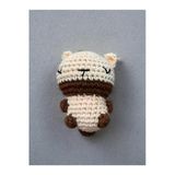 El Yapımı Amigurumi Anahtarlık 8-9 Cm Örgü Hediyelik & Çanta Anahtar Aksesuarı Bej