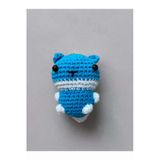 El Yapımı Amigurumi Anahtarlık 8-9 Cm Örgü Hediyelik & Çanta Anahtar Aksesuarı Lacivert