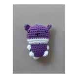 El Yapımı Amigurumi Anahtarlık 8-9 Cm Örgü Hediyelik & Çanta Anahtar Aksesuarı Mor