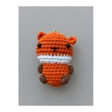 El Yapımı Amigurumi Anahtarlık 8-9 Cm Örgü Hediyelik & Çanta Anahtar Aksesuarı Turuncu