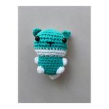 El Yapımı Amigurumi Anahtarlık 8-9 Cm Örgü Hediyelik & Çanta Anahtar Aksesuarı Yeşil