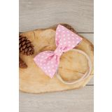 El Yapimi Buyuk Fiyonk Dogal Pamuklu Bebek Cocuk Kiz Sac Bandi Cool Pembe