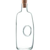 El Yapımı Cam Karaf Mantar Tıpalı 1 Litre - Şeffaf - 1 lt