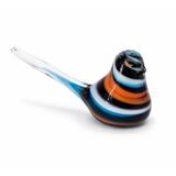 El yapımı Cam Kuş uzay rengi yatay 13cm yükseklik 8cm