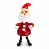 El Yapımı Cam Noel Baba Figürü, Kırmızı Beyaz, 7 cm, Yılbaşı Biblo Hediyelik, 1 Adet