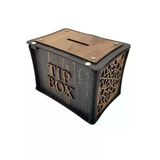 El Yapımı Dikdörtgen Ahşap Bahşiş Kutusu Sandık Tip Box Kumbara Tibbox Hediye
