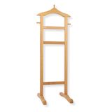 El Yapımı Dilsiz Uşak | Masif İroko Ağacı (130 x 50 cm) | Şık ve Dayanıklı Valet Stand/Elbise Askısı