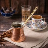 El Yapımı Dövme Bakır Cezve 3 Fincanlık 1. Kalite