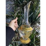 El Yapımı Gold Kaftan Işlemeli Cam Sürahi Şerbetlik - 1200 ml