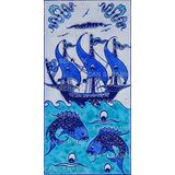 El Yapımı İznik Çini Karo -16 (10*20 Cm.) - Can Seramik