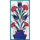 El Yapımı İznik Çini Karo -24 (10*20 Cm.) - Can Seramik