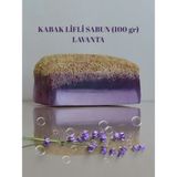 El Yapımı Kabak Lifli Lavanta Sabunu 100 Gram - Bitkisel Lifli, Peeling Etkili El ve Vücut Sabunu