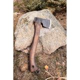 El Yapımı Kamp Baltası – ST60 Çelik, 850–900 g Balta Kafası, 45 cm Gürgen Saplı, Deri Kılıflı Bushcraft ve Outdoor Balta | Tanto Bushcraft Bragi