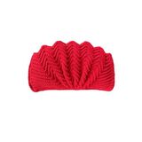 El Yapımı Kırmızı Astarlı Fermuarlı İstiridye Clutch Abiye Kadın Çantası