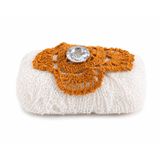 El Yapımı Kokulu Süs Banyo Sabunu, Beyaz, Dantel Detaylı, 7x5x3 cm, Hediyelik, Düğün ve Kına Gecesi için, 1 Adet