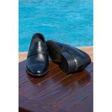 El Yapımı Loafer Model Siyah 7 Cm Boy Uzatan Erkek Ayakkabı Gizli Topuklu Kundura
