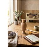 El Yapımı Masif Ahşap Dekoratif Vazo Mumluk - Minimalist Modern Boho Tarzı Doğal Ev Aksesuar Objesi