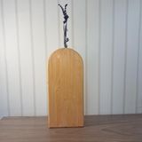 El Yapımı Masif Çam Ahşap Vazo, Antik Meşe, Ceviz ve Tik Renk Seçenekli, 30x12 cm, Kurutulmuş Çiçek Dekorasyonu için, Boho ve İskandinav Tarzı (ceviz)