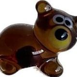 El Yapımı Mini Murano Cam Ayı Biblo A122-04