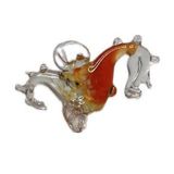 El Yapımı Mini Murano Cam Deniz Atı Biblo A149-07