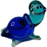 El Yapımı Mini Murano Cam Kaplumbağa Biblo A149-02