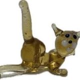 El Yapımı Mini Murano Cam Kedi Biblo A156-09