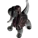 El Yapımı Mini Murano Cam Köpek Biblo A111-05