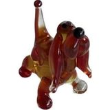 El Yapımı Mini Murano Cam Köpek Biblo A118-03