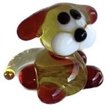 El Yapımı Mini Murano Cam Köpek Biblo A120-01