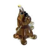El Yapımı Mini Murano Cam Köpek Biblo A121-05