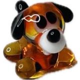 El Yapımı Mini Murano Cam Köpek Biblo A150-01