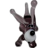 El Yapımı Mini Murano Cam Köpek Biblo A173-01