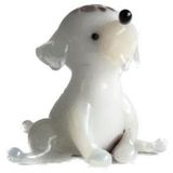 El Yapımı Mini Murano Cam Köpek Biblo A93-02