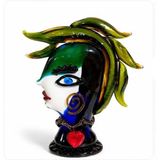 El Yapımı Murano Cam Sanat Objesi - 24x12x24cm