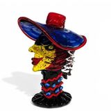 El Yapımı Murano Cam Sanat Objesi - 24x18x31cm