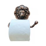 El Yapımı Pirinç Aslan Tuvalet Kağıtlığı Bakır