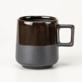 El Yapımı Porselen Kupa 200 ml, Artistik Sırlı Kahve Kupası, Mikrodalga Uyumlu Büyük Kupa Bardak, Çay ve Sıcak Çikolata İçin Moderin Mug Fincan, OBSIDIAN FLOW*1