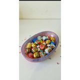 El Yapımı Reçine Şekerlik, Oval Kase, Mor Simli, Dekoratif Sunum Kasesi