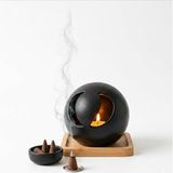 El Yapımı Seramik Tütsülük & Tealight Mumluk Seti Modern Tasarım | Dekoratif Seramik | Tütsü ve Mum Hediyeli