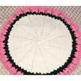 El Yapımı Supla Çiçek Buketi Modeli - 30 x 30 cm - Kırmızı - Krem