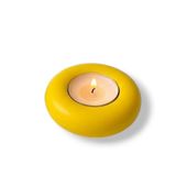 El Yapımı Taş Tozu Tealight Mumluk Dekoratif Mumluk Minimal Modern Ev Dekoru Renk Seçenekli Mumluk Sarı