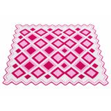 El Yapımı Tığ İşi Granny Square Battaniye (Pembe) | Renkli Motifli, El Örgüsü, Bebek ve Koltuk İçin, Vintage Tasarım, Yumuşak Dokuma