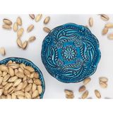 El Yapımı Turkuaz Seramik Kase – 10 cm | 4’lü Set | Çerezlik, Sosluk, Kahvaltılık & Meze Sunumluk - Turkuaz Yeşili