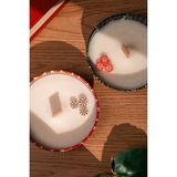 El Yapımı Yılbaşı Temalı Soya Wax Mum Seti | Hediye | Dekoratif | Stories Candle | New Year - Mavi - Kırmızı - 2 Adet