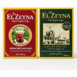 El Zeyna Ceylon Çay 900 gr 2'li Paket – Yumuşak ve Sert Içim Seçenekleriyle Saf Seylan Çayı - 450 gr