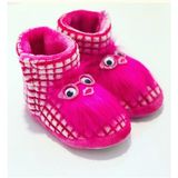 Ela Çocuk ve Bebek Panduf , Kaydırmaz Taban Anaokulu Kreş Ayakkabısı , Ev Ayakkabısı - Pembe
