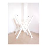 ELA FURNITURE W Metal masa ayak - Yemek masası - Mutfak masası - Masa ayağı 2 Adet 73cm Beyaz renk